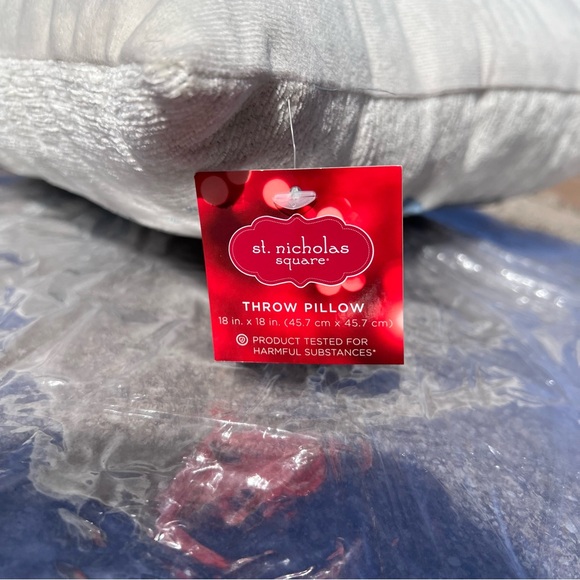 ⬇️St Nicholas Square NWT Kohl’s Throw Pillow 18inX18in Ivory Sentiment Tapestry - Picture 5 of 10